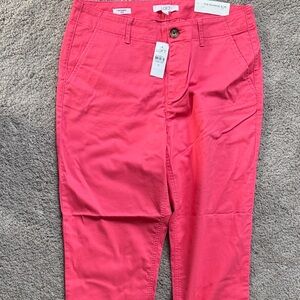 New Women’s Monroe Slim Bright Pink Chino Pants from Loft
